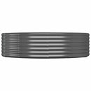 vidaXL antracitszürke horganyzott acél kerti magaságyás 214x140x36 cm