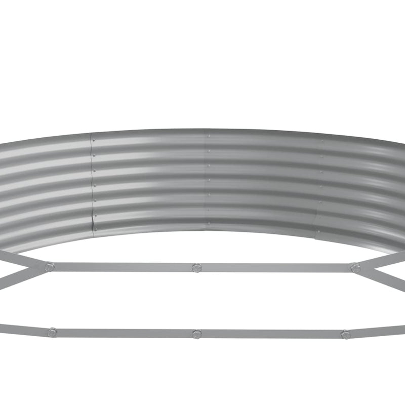 vidaXL szürke horganyzott acél kerti magaságyás 373x140x36 cm