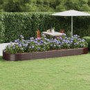 vidaXL barna horganyzott acél kerti magaságyás 450x140x36 cm