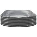 vidaXL antracitszürke horganyzott acél kerti magaságyás 600x140x36 cm