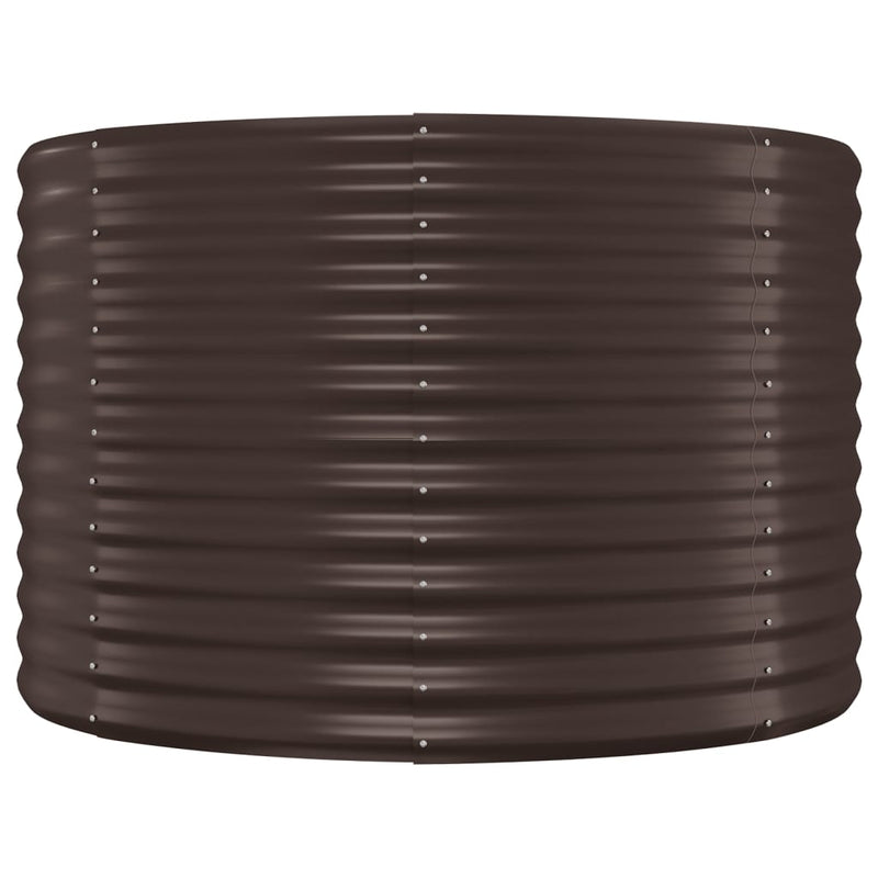 vidaXL barna horganyzott acél kerti magaságyás 322x100x68 cm