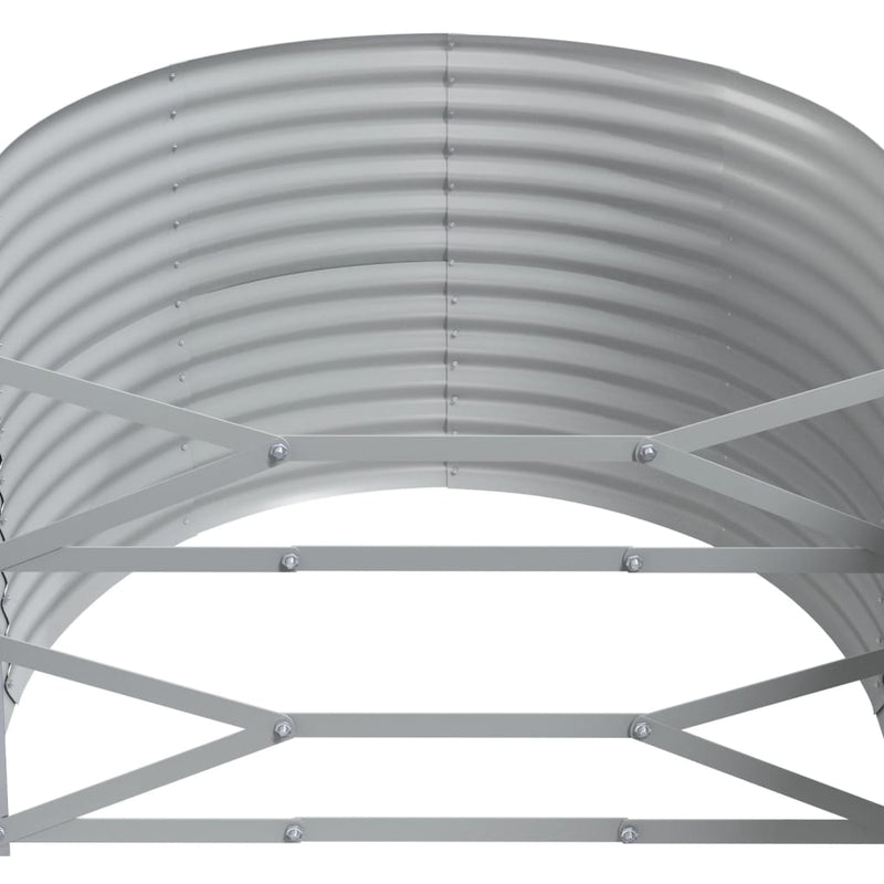 vidaXL barna horganyzott acél kerti magaságyás 322x100x68 cm