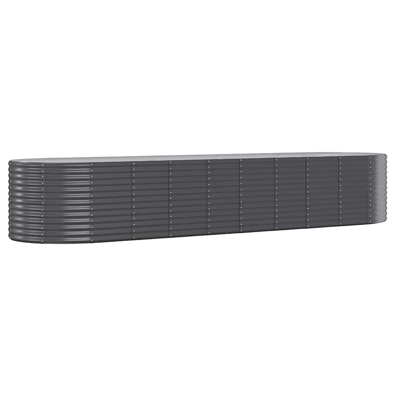 vidaXL antracitszürke horganyzott acél kerti magaságyás 396x100x68 cm
