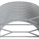 vidaXL szürke porszórt acél kerti magaságyás 554x100x68 cm