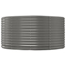 vidaXL szürke horganyzott acél kerti magaságyás 140x140x68 cm