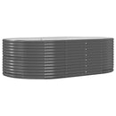 vidaXL antracit színű horganyzott acél kerti magaságyás 212 x 140 x 68 cm