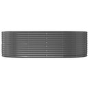 vidaXL antracit színű horganyzott acél kerti magaságyás 212 x 140 x 68 cm