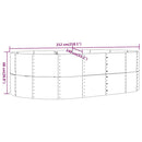 vidaXL antracit színű horganyzott acél kerti magaságyás 212 x 140 x 68 cm