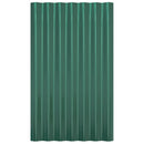 vidaXL 12 db zöld horganyzott acél tetőpanel 60 x 36 cm