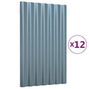 vidaXL 12 db szürke horganyzott acél tetőpanel 60 x 36 cm