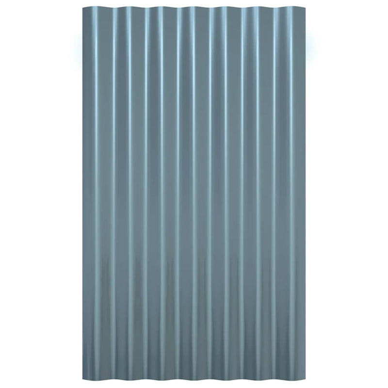 vidaXL 12 db szürke horganyzott acél tetőpanel 60 x 36 cm