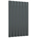 vidaXL 12 db antracitszürke horganyzott acél tetőpanel 60x36 cm