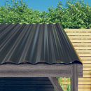 vidaXL 12 db antracitszürke horganyzott acél tetőpanel 60x36 cm