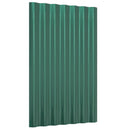 vidaXL 36 db zöld horganyzott acél tetőpanel 60x36 cm