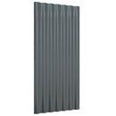 vidaXL 12 db antracitszürke horganyzott acél tetőpanel 80x36 cm