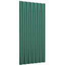 vidaXL 36 db zöld horganyzott acél tetőpanel 80 x 36 cm