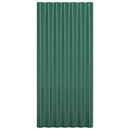 vidaXL 36 db zöld horganyzott acél tetőpanel 80 x 36 cm