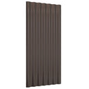 vidaXL 36 db barna horganyzott acél tetőpanel 80x36 cm