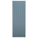 vidaXL 12 db szürke horganyzott acél tetőpanel 100 x 36 cm