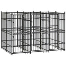 vidaXL acél kültéri kutyakennel 5,53 m²