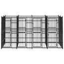 vidaXL acél kültéri kutyakennel 7,37 m²
