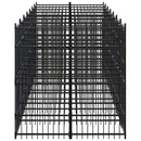 vidaXL acél kültéri kutyakennel 12,9 m²