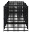 vidaXL acél kültéri kutyakennel 14,75 m²