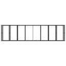 vidaXL acél kültéri kutyakennel 14,75 m²