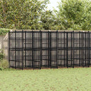 vidaXL acél kültéri kutyakennel 14,75 m²