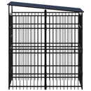 vidaXL acél kültéri kutyakennel tetővel 1,84 m²