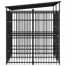 vidaXL acél kültéri kutyakennel tetővel 3,69 m²