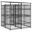vidaXL acél kültéri kutyakennel tetővel 3,69 m²