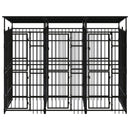 vidaXL acél kültéri kutyakennel tetővel 5,53 m²