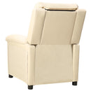 vidaXL krémszínű szövet dönthető fotel