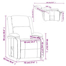 vidaXL bordó dönthető szövet fotel