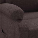 vidaXL sötétbarna szövet dönthető fotel