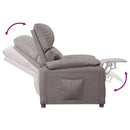 vidaXL tópszínű szövet dönthető fotel