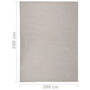 vidaXL világosszürke lapos szövésű kültéri szőnyeg 200 x 280 cm