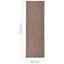 vidaXL barna lapos szövésű kültéri szőnyeg 80 x 250 cm