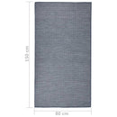 vidaXL kék lapos szövésű kültéri szőnyeg 80 x 150 cm