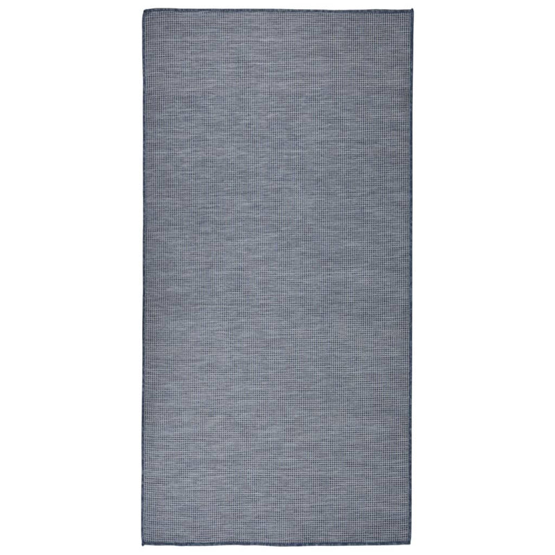 vidaXL kék lapos szövésű kültéri szőnyeg 100 x 200 cm