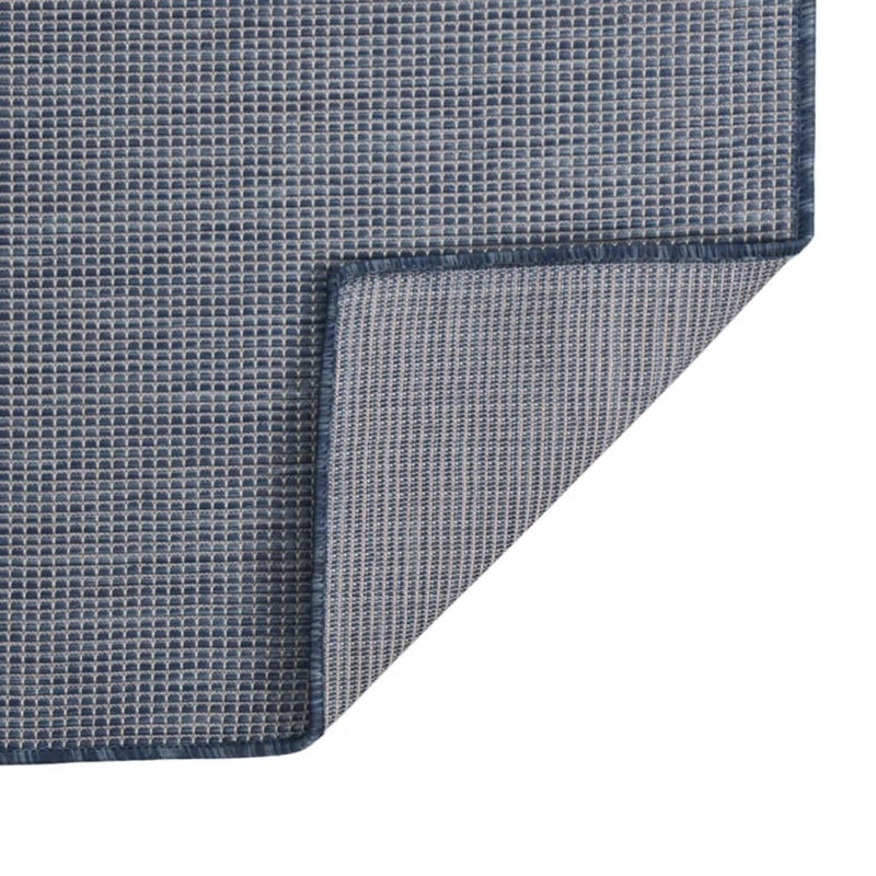 vidaXL kék lapos szövésű kültéri szőnyeg 100 x 200 cm