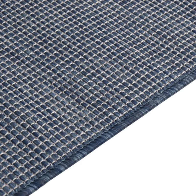 vidaXL kék lapos szövésű kültéri szőnyeg 100 x 200 cm