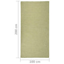 vidaXL zöld lapos szövésű kültéri szőnyeg 100 x 200 cm