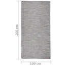vidaXL barna-kék lapos szövésű kültéri szőnyeg 100 x 200 cm