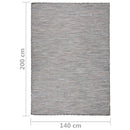 vidaXL barna-kék lapos szövésű kültéri szőnyeg 140 x 200 cm