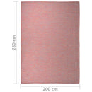 vidaXL piros lapos szövésű kültéri szőnyeg 200 x 280 cm