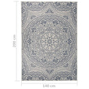 vidaXL kék mintás lapos szövésű kültéri szőnyeg 140 x 200 cm