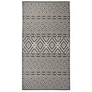 vidaXL fekete csíkos lapos szövésű kültéri szőnyeg 80 x 150 cm