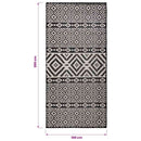 vidaXL fekete csíkos lapos szövésű kültéri szőnyeg 100 x 200 cm